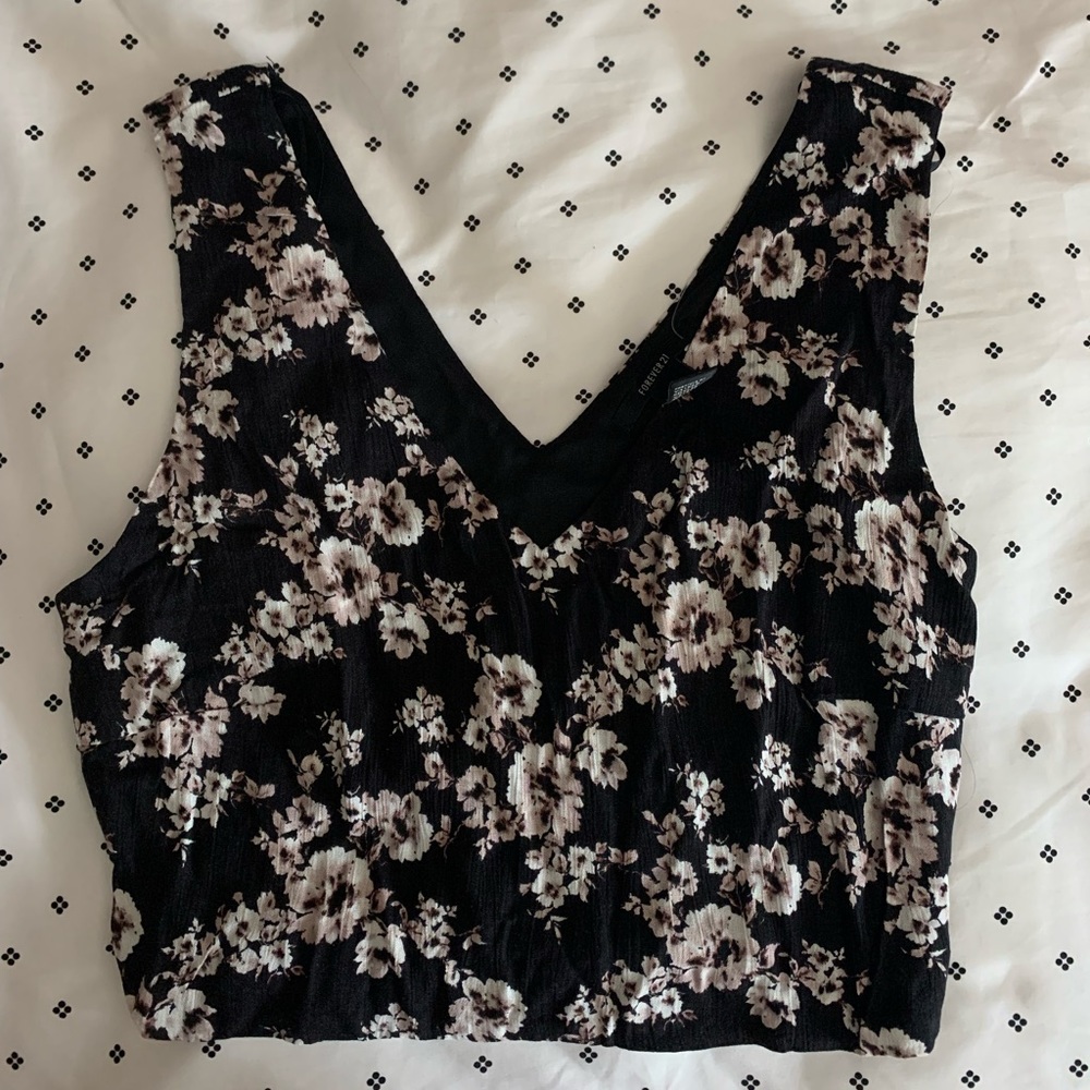 Forever 21 Floral Print Tank Top Size S